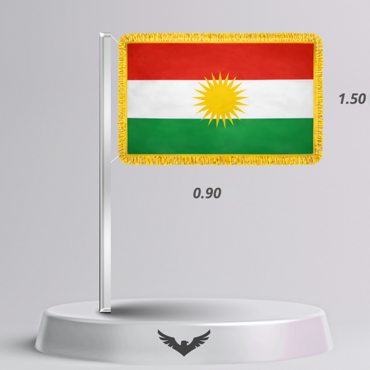 Drapeau Kurdistan cadre en pampille 150x90