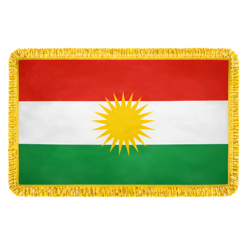 Drapeau Kurdistan cadre en pampille 150x90