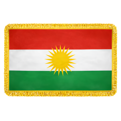 Drapeau Kurdistan cadre en pampille 150x90